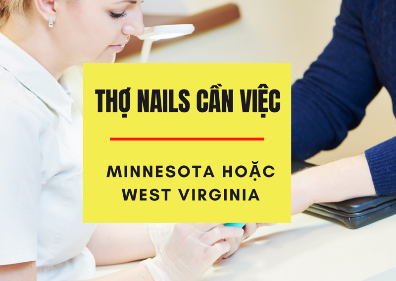 Ảnh của 2 vợ chồng cần việc làm nails ở tiểu bang Minnesota, hoặc West Virginia. Income trên 1400/tuần