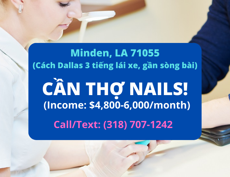 Ảnh của Cần thợ nails ở Minden, LA 71055. Income/month: $6,000