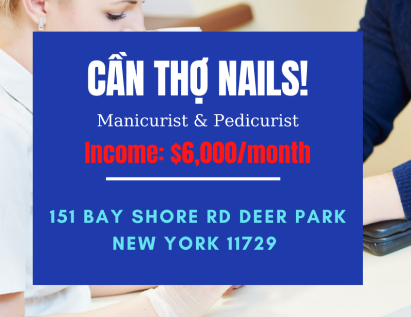Ảnh của Cần thợ nails ở tiệm TOP NY FASHION NAILS at New York, 11729  Income/month: $6000