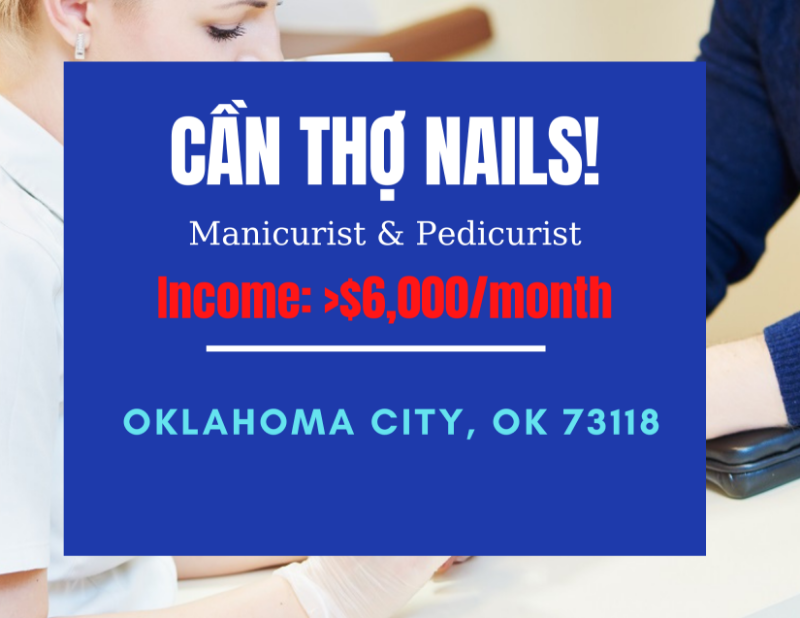 Ảnh của Cần thợ nails nữ In Oklahoma City, OK 73118 INCOME CAO, TIP HẬU