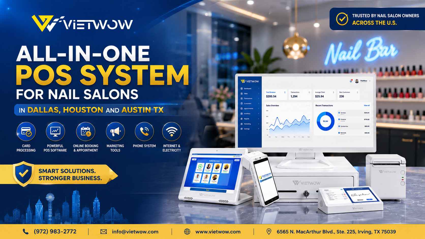 All-In-One POS System For Nail Salons In Dallas, Houston And Austin TX
