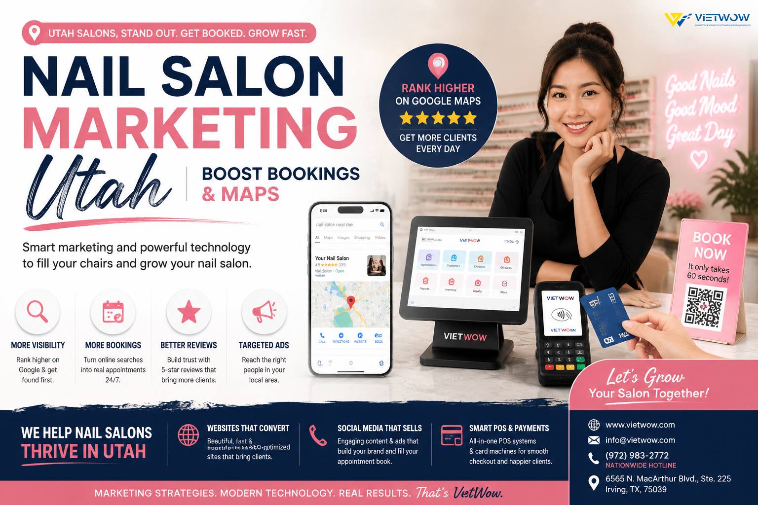 Nail Salon Marketing Utah – Boost Bookings & Maps