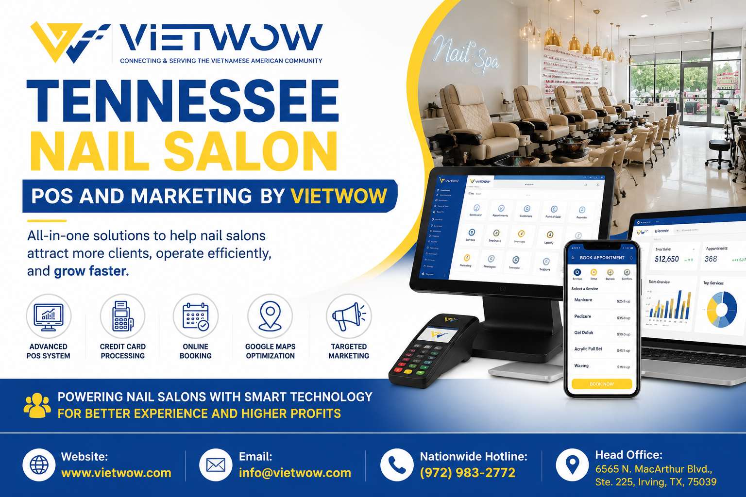 Tennessee Nail Salon POS And Marketing By VietWow