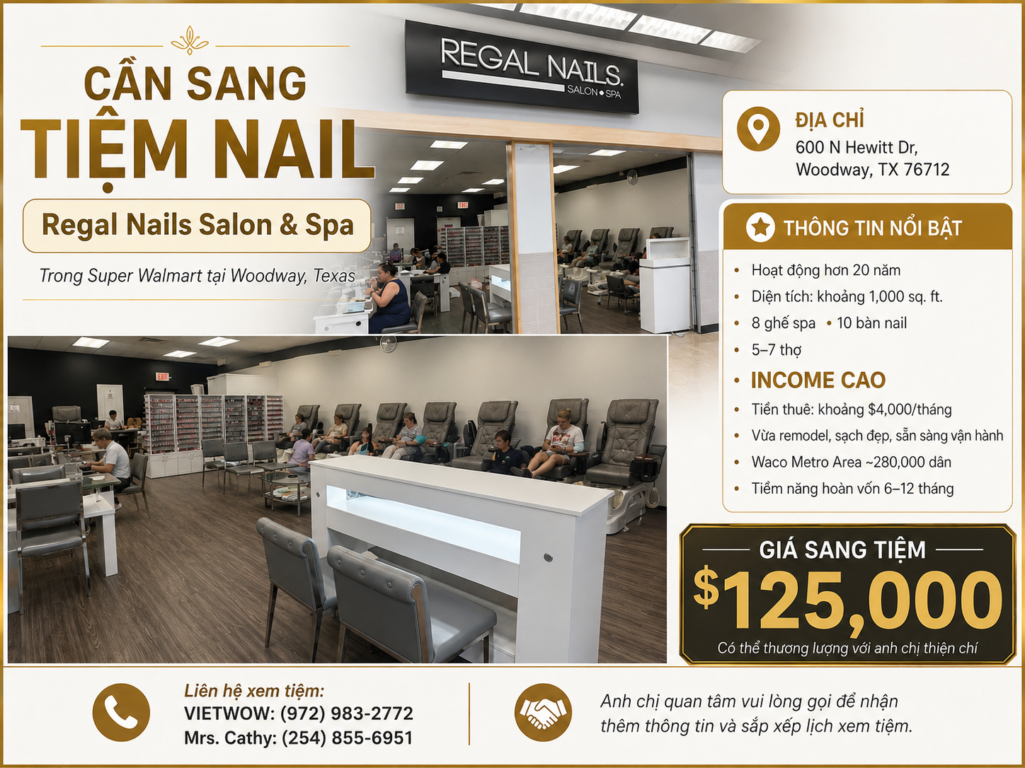 Sang Tiệm Nail Trong Walmart Tại Woodway, Texas