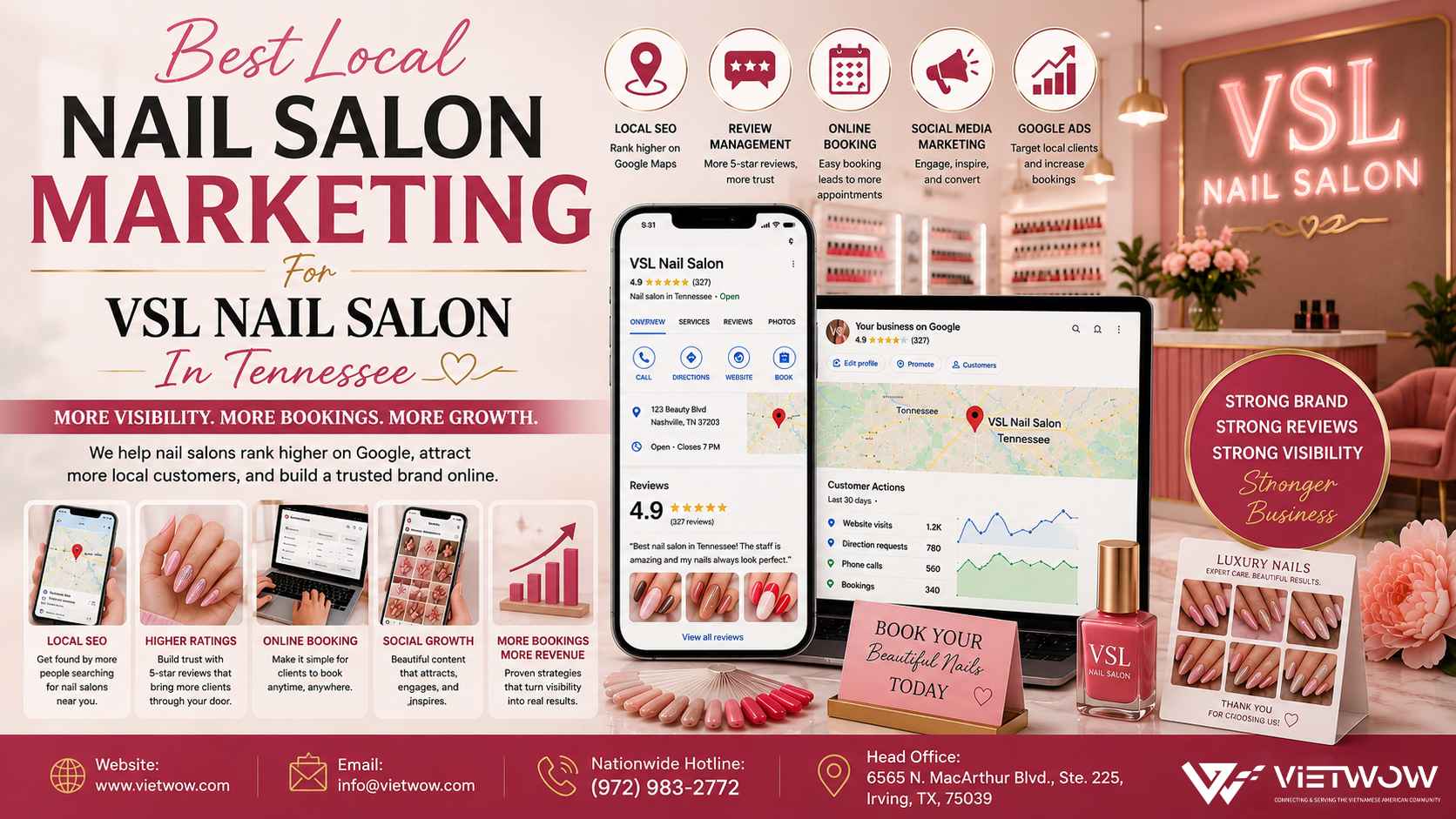 Best Local Nail Salon Marketing For VSL Nail Salon In Tennessee